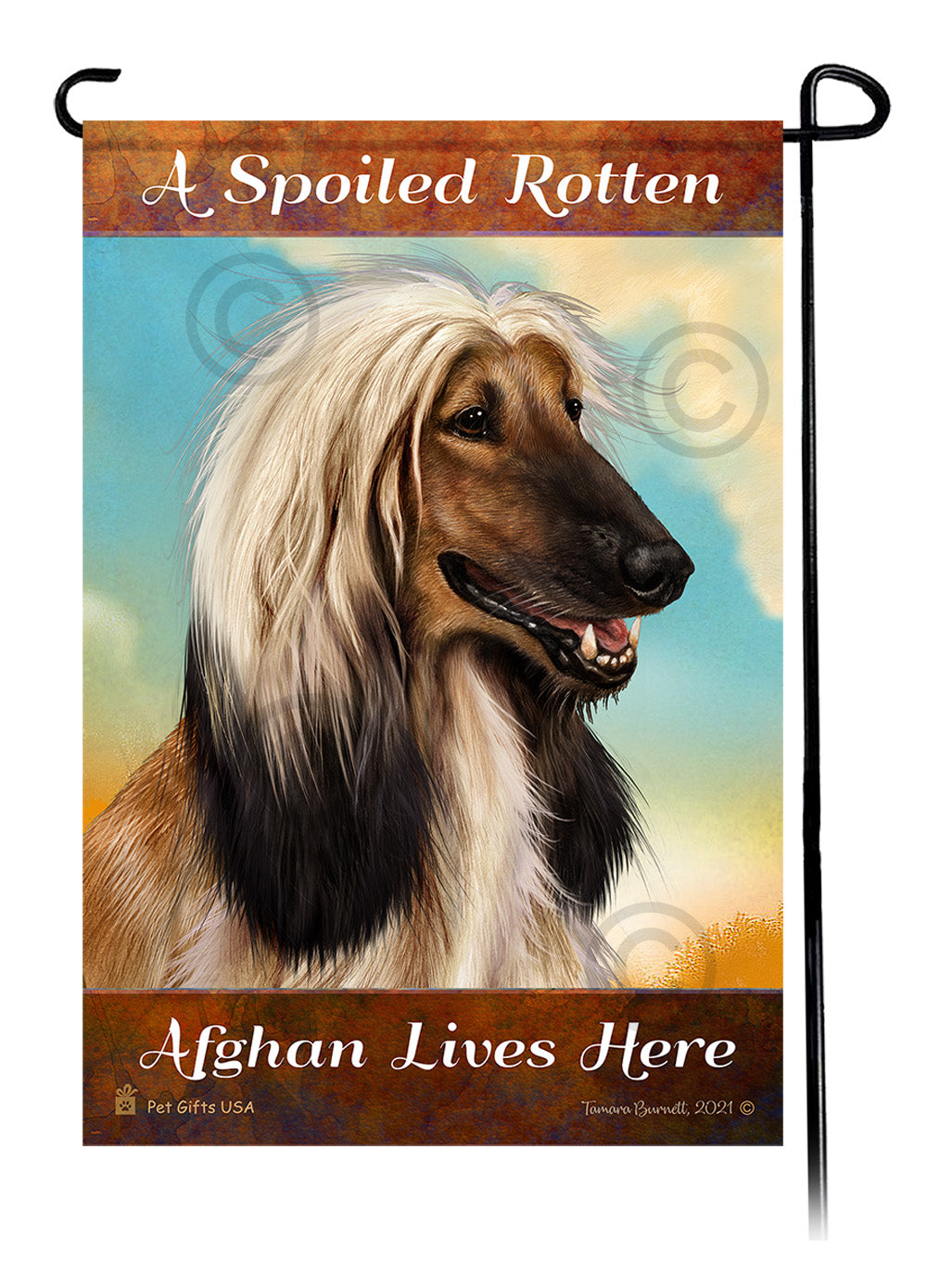 Afghan Hound Spoiled Rotten Garden Flags