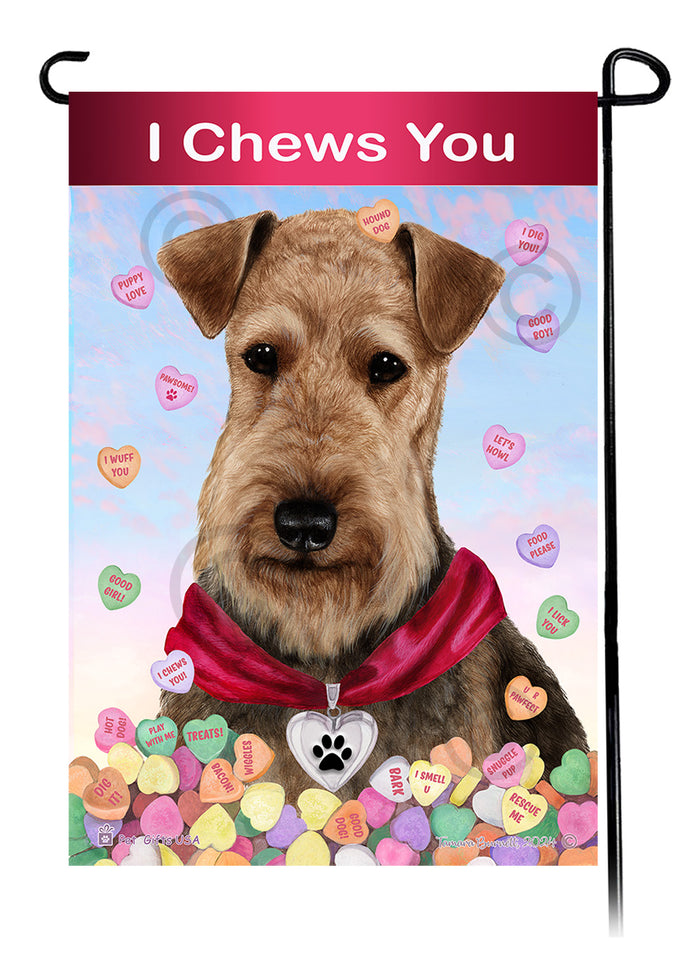 Airedale Valentine Sweetheart Garden Flags