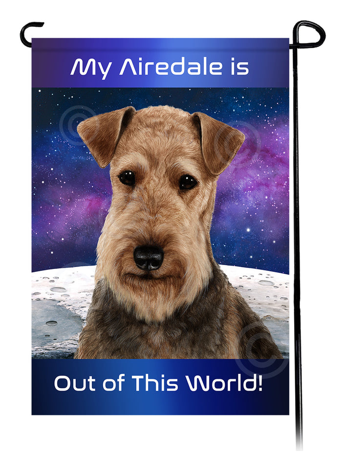 Airedale Out Of This World Garden Flags