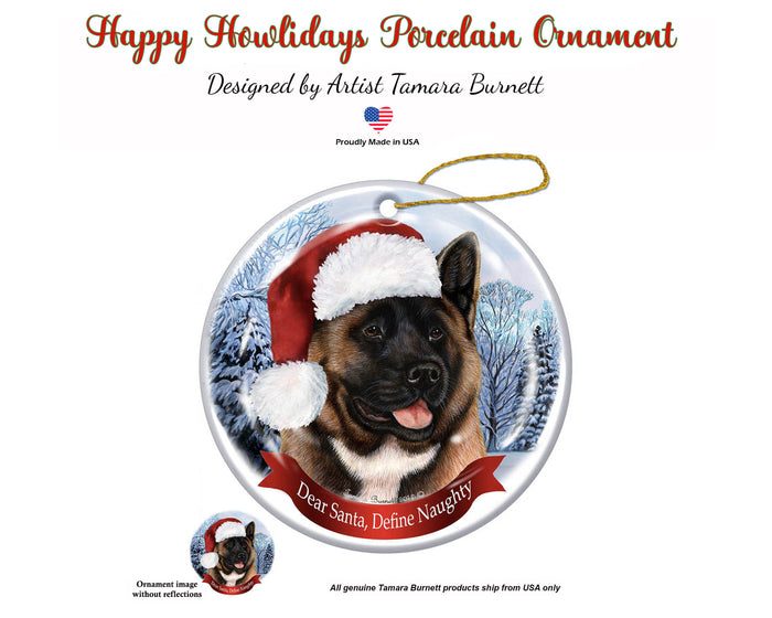 Akita - Dear Santa, Define Naughty Christmas Ornament