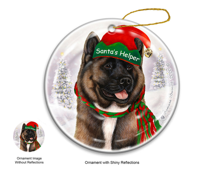 Akita - Santa's Helper Ornament