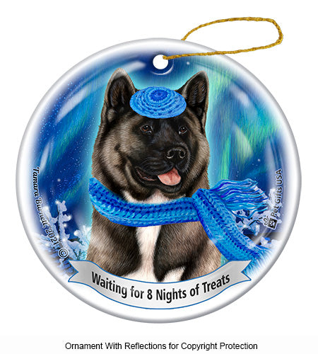 Akita Silver Ornament