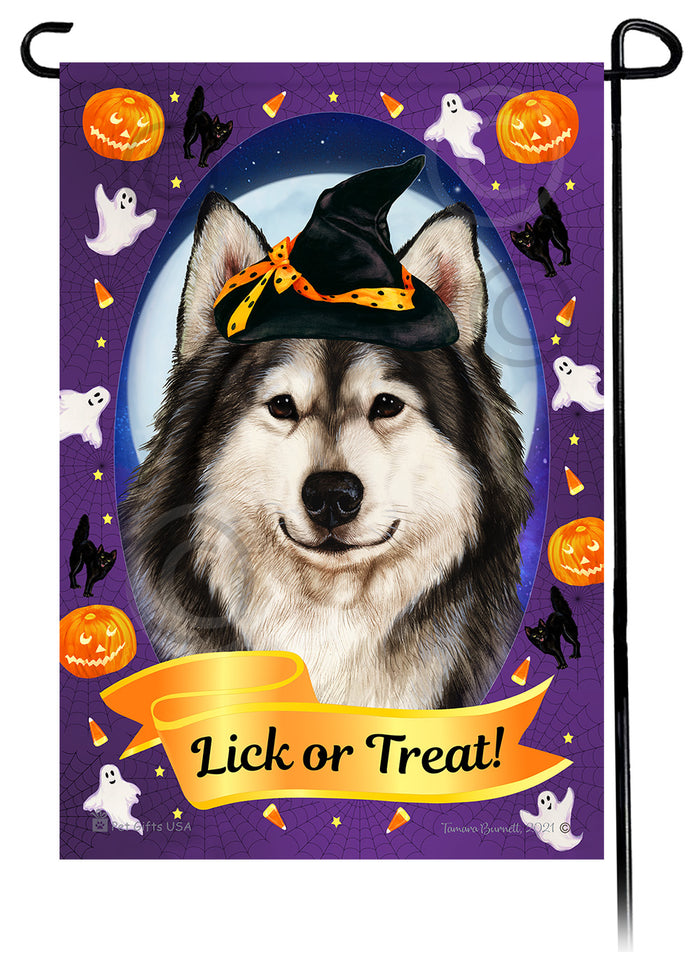 Alaskan Malamute Halloween Howls Garden Flags