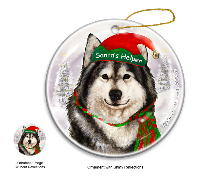 Alaskan Malamute - Santa's Helper Ornament