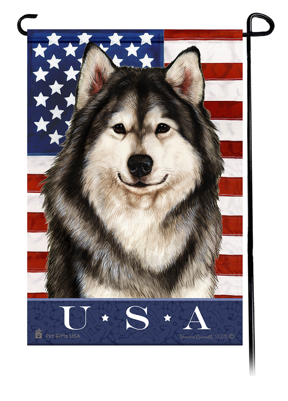 Alaskan Malamute True Blue Garden Flags