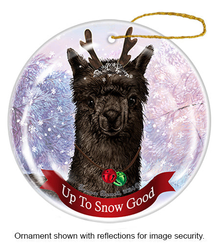 Alpaca Black Ornament