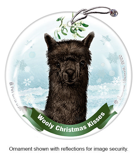 Alpaca Black Ornament