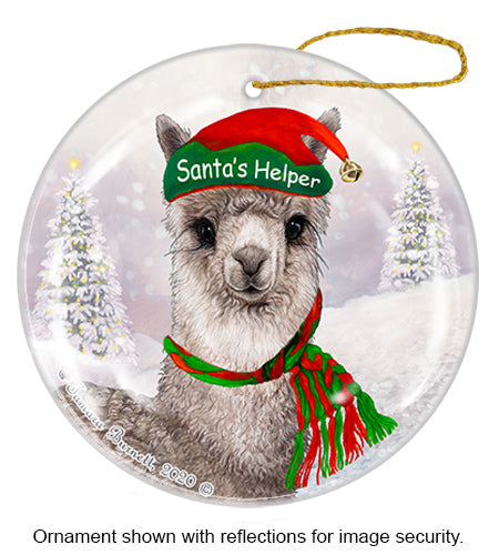 Alpaca - Santa's Helper Ornament