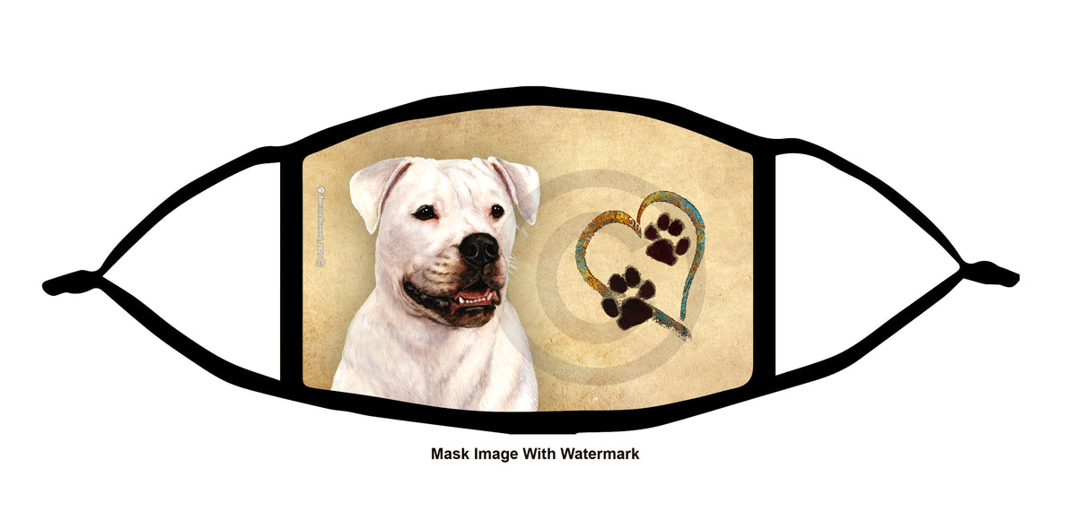 American Bulldog (White) Face Mask