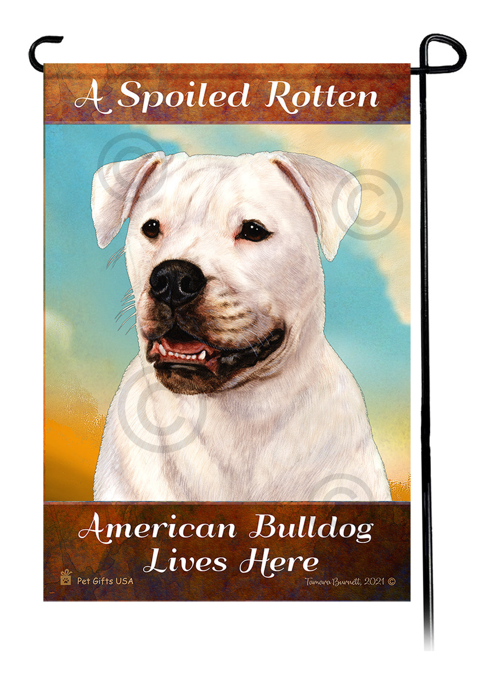 English Bulldog Spoiled Rotten - Garden Flag