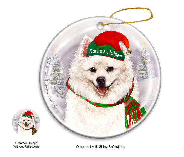 American Eskimo - Santa's Helper Ornament