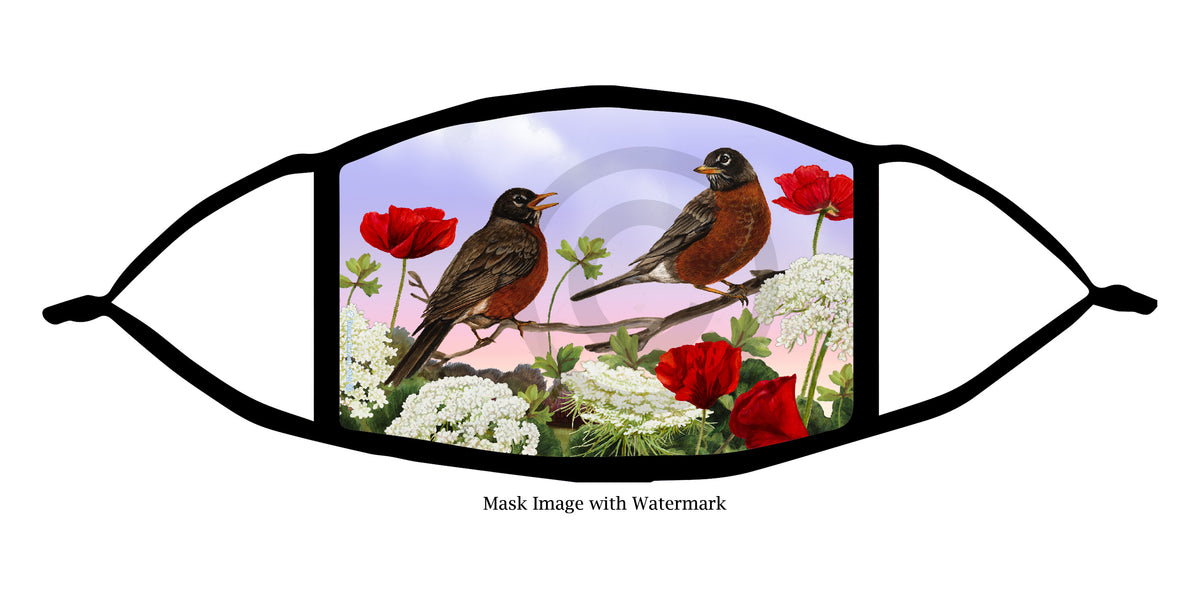 American Robin Face Mask