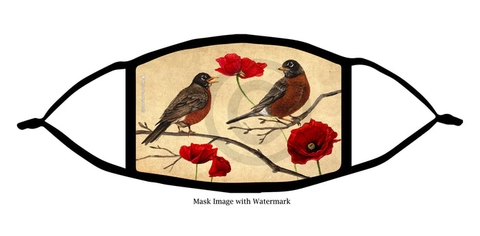 American Robin Face Mask