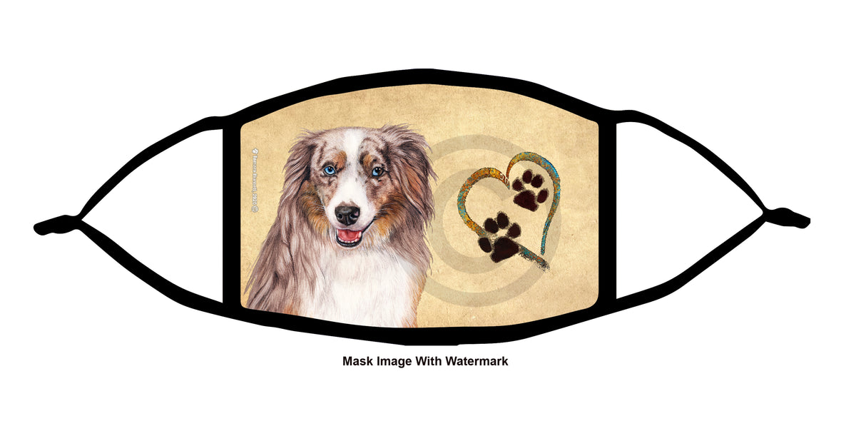 American Shepherd (Mini (Aussie) (Red Merle)) Face Mask