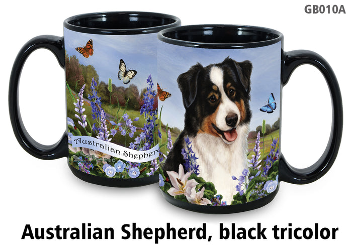Australian Shepherd Blue Merle - Garden Party Fun Mug 15 oz