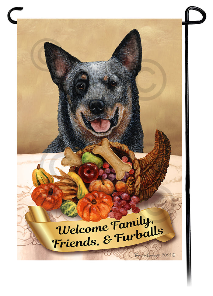 Australian Cattle Dog Thanksgiving Garden Flags