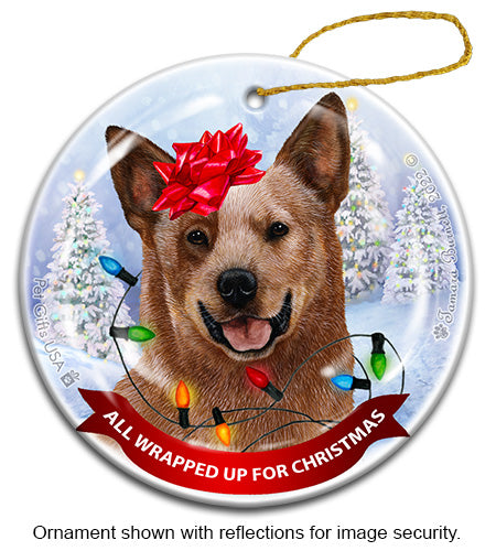 Australian Cattle Dog All Wrapped Up Ornament