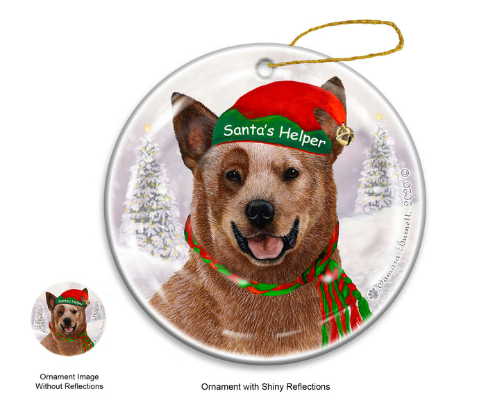 Australian Cattle Dog - Santa's Helper Ornament