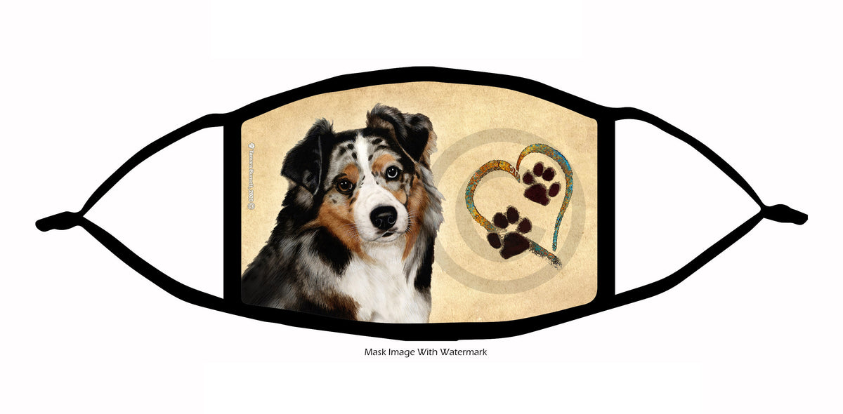 Australian Shepherd (Blue Merle) Face Mask