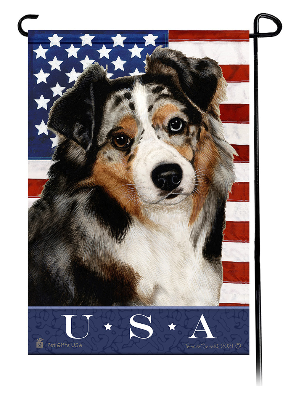 Australian Shepherd True Blue Garden Flags