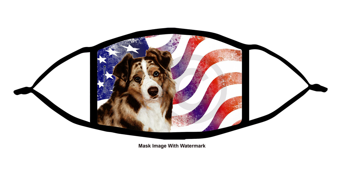 Australian Shepherd (Red Merle) Face Mask
