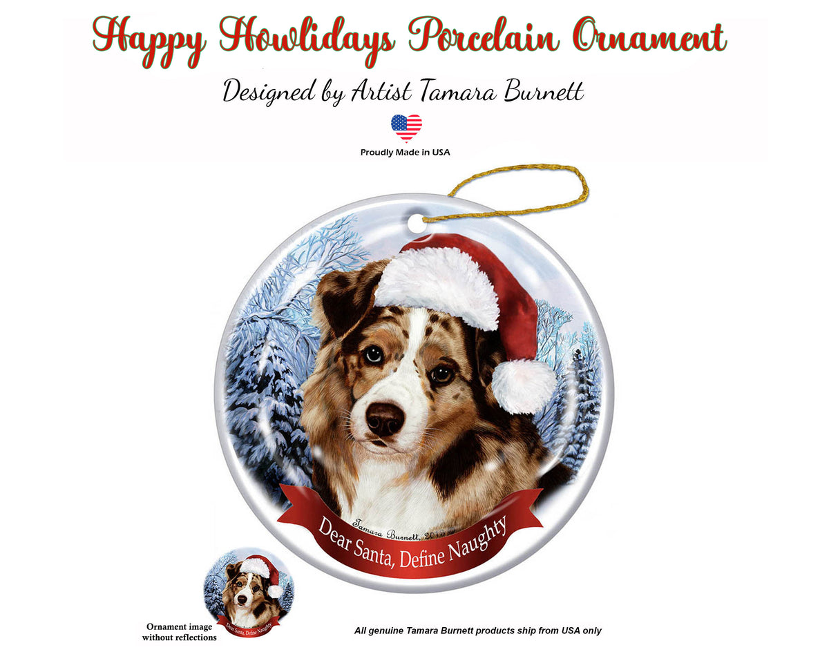 Australian Shepherd Red Merle Ornament
