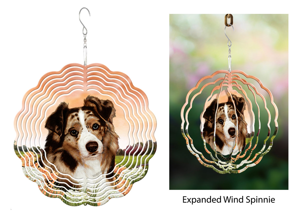 Australian Shepherd Red Merle Wind Spinner