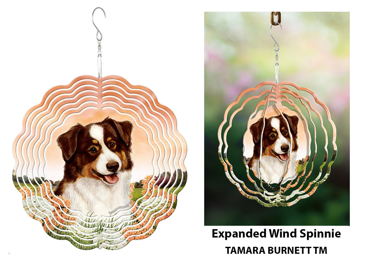 Australian Shepherd Red Tri Wind Spinner
