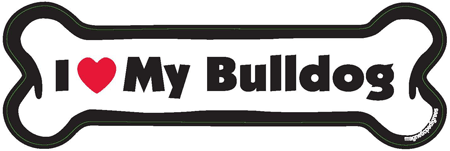 American Bulldog Bone Shaped Magnets