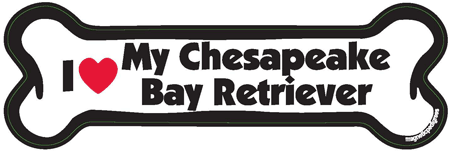 Chesapeake Bay Retriever Bone Shaped Magnets