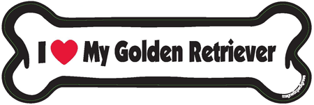 Golden Retriever Bone Shaped Magnets