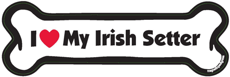 Irish Setter Bone Shaped Magnets