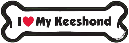 Keeshond Bone Shaped Magnets