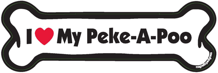 Peke A Poo Bone Shaped Magnets