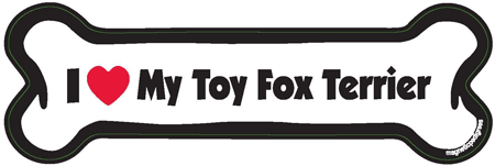 Toy Fox Terrier Bone Shaped Magnets