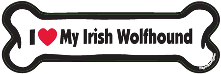 Irish Wolfhound Bone Shaped Magnets