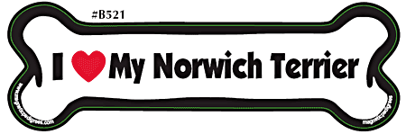 Norwich Terrier Bone Shaped Magnets