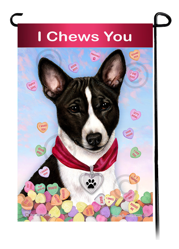 Basenji Valentine Sweetheart Garden Flags