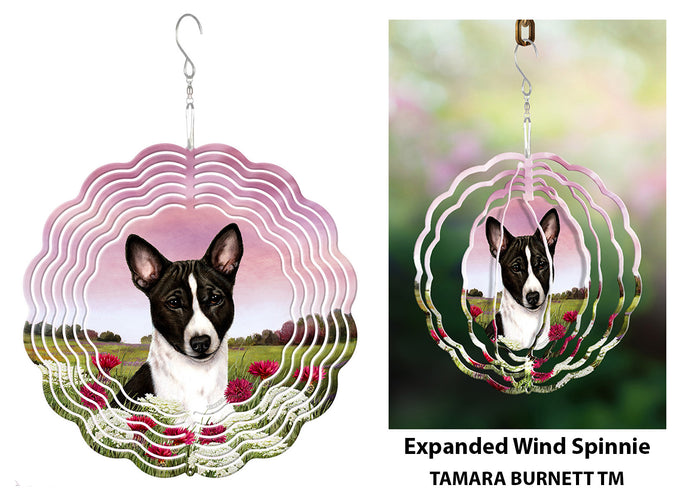 Basenji Black and White Wind Spinner