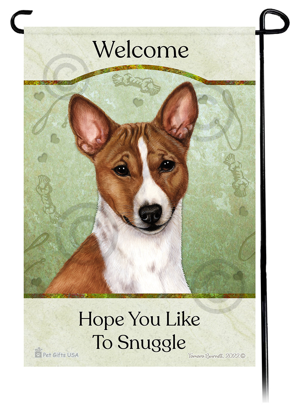 Basenji Hope You Like To Snuggle - Garden Flag