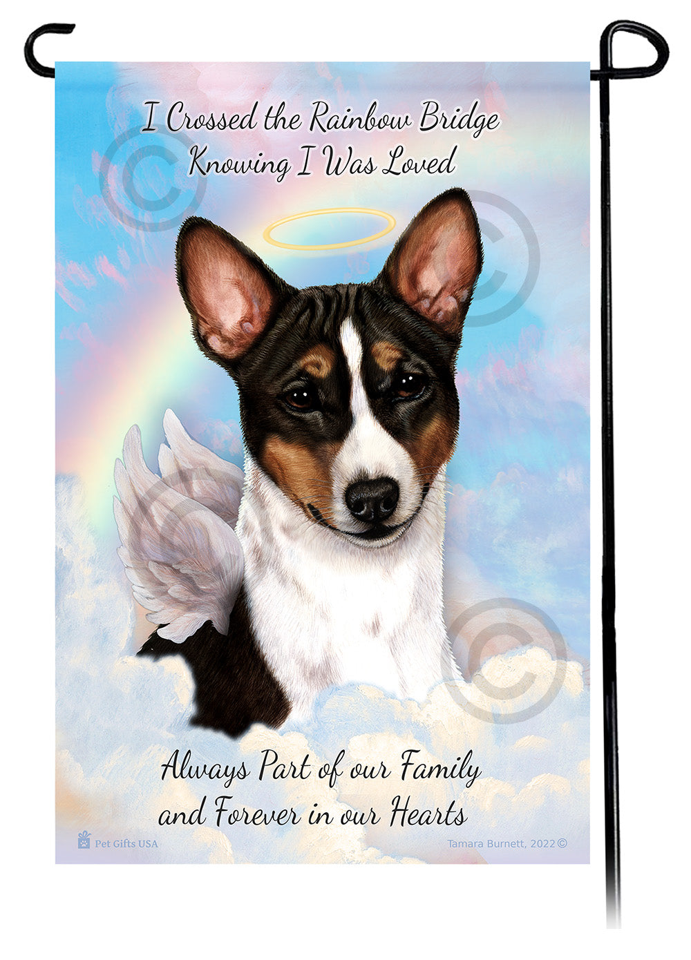 Basenji Memorial Garden Flags