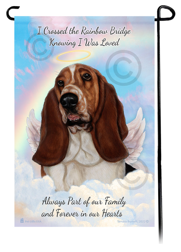Basset Hound Memorial Garden Flags