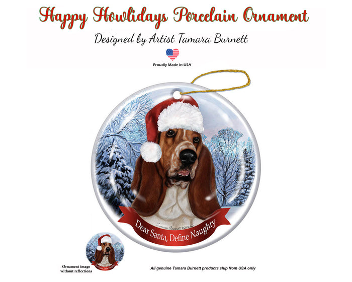 Basset - Dear Santa, Define Naughty Christmas Ornament
