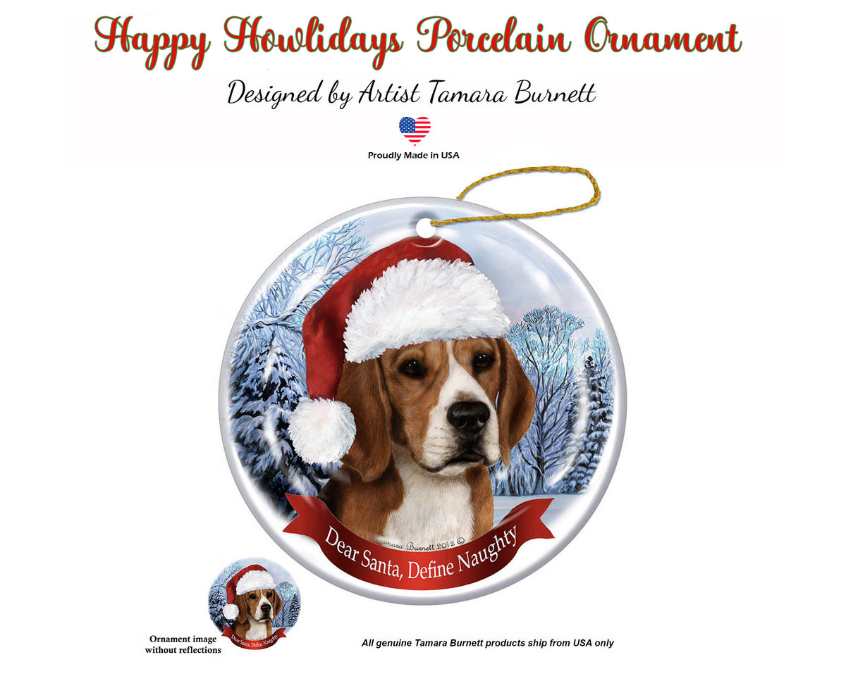 Beagle - Dear Santa, Define Naughty Christmas Ornament