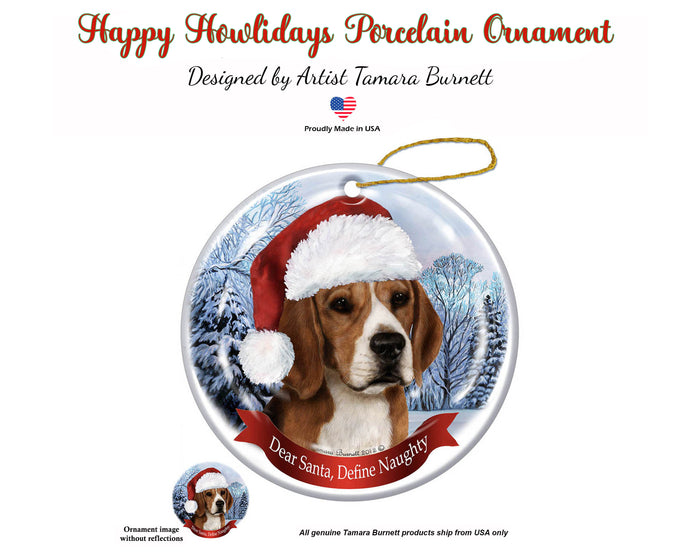 Beagle - Dear Santa, Define Naughty Christmas Ornament
