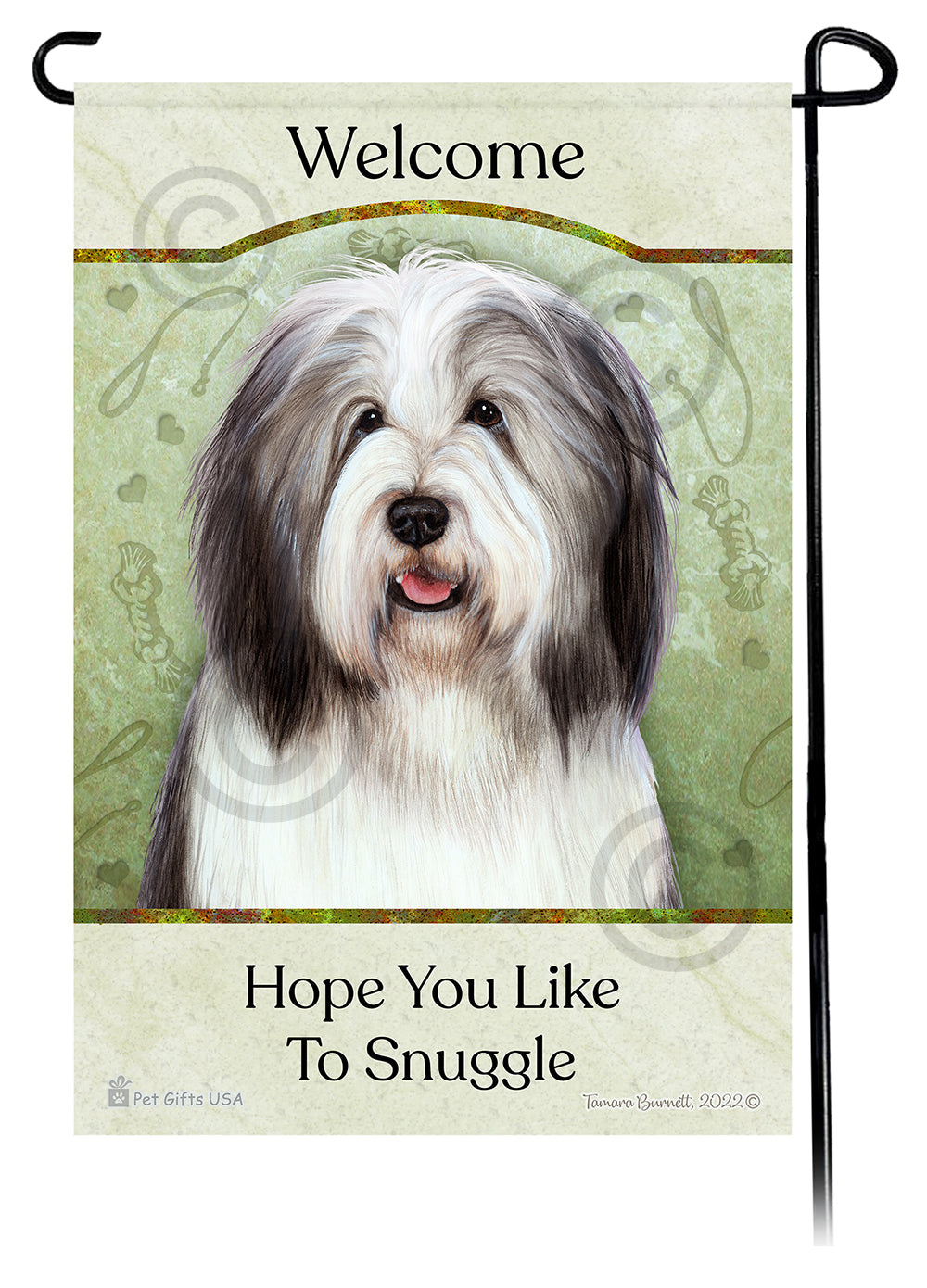 Bearded Collie Hope You Like To Snuggle - Garden Flag