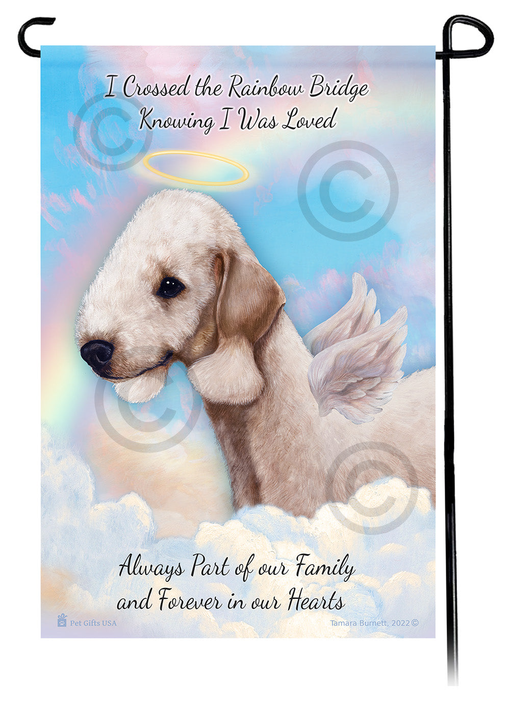 Bedlington Terrier Memorial - Garden Flag