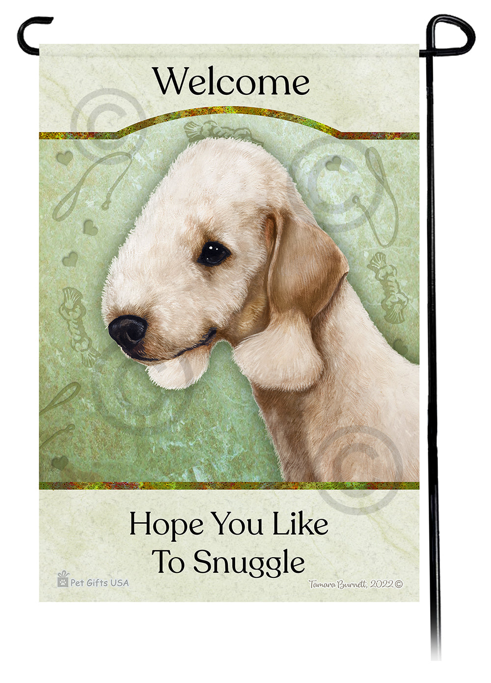 Bedlington Terrier Hope You Like To Snuggle - Garden Flag