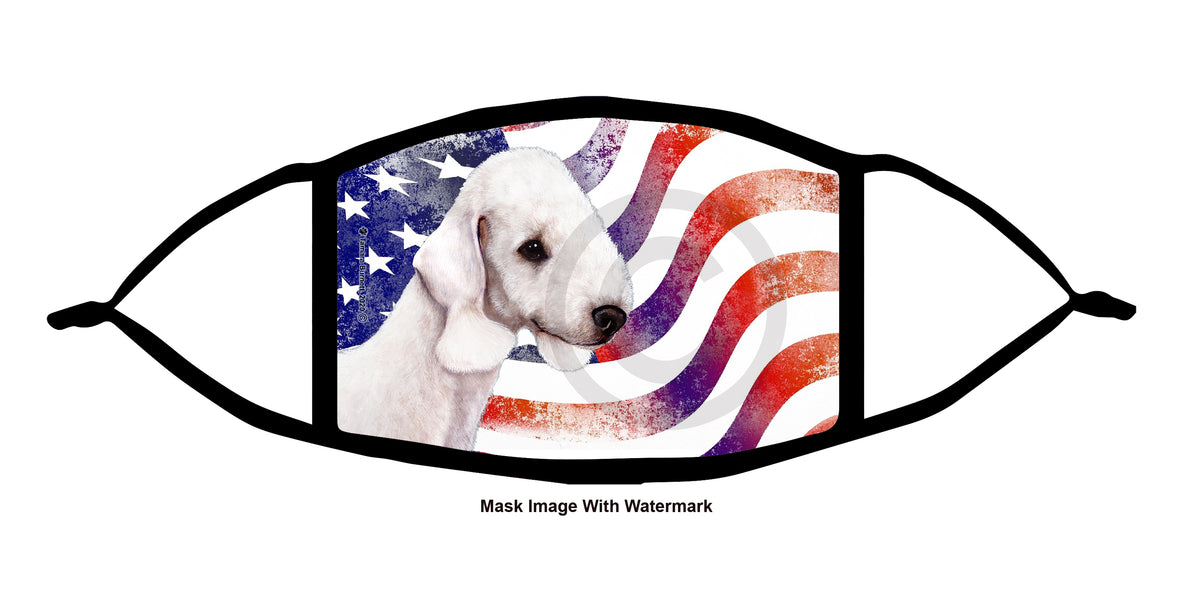 Bedlington Terrier (White) Face Mask