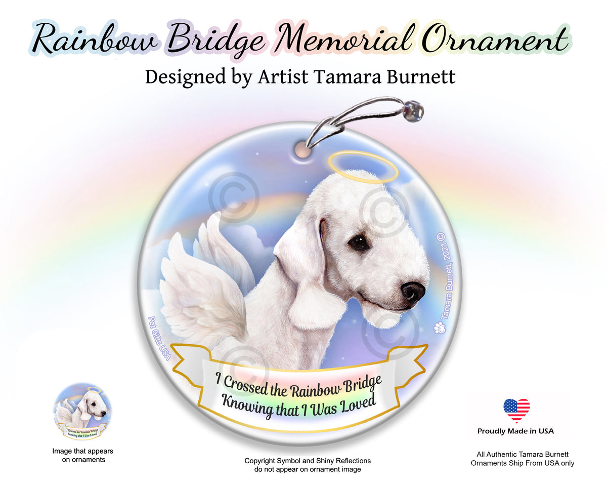 Bedlington Terrier White Ornament